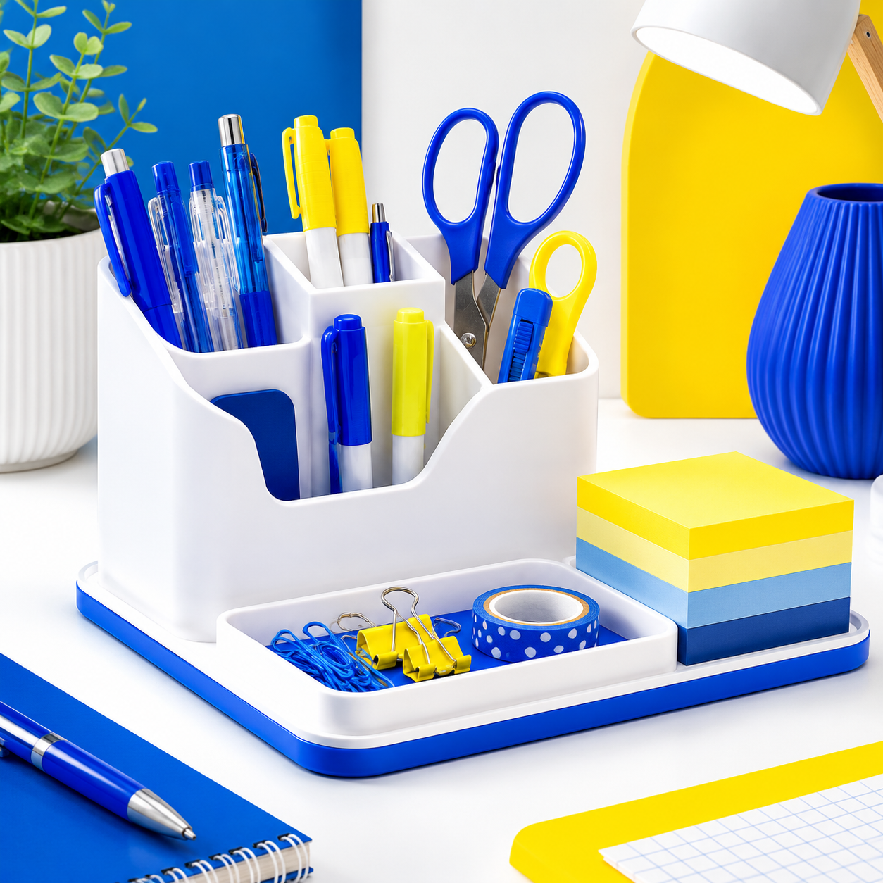 Desk Tidy Kit caddy, tray and note block