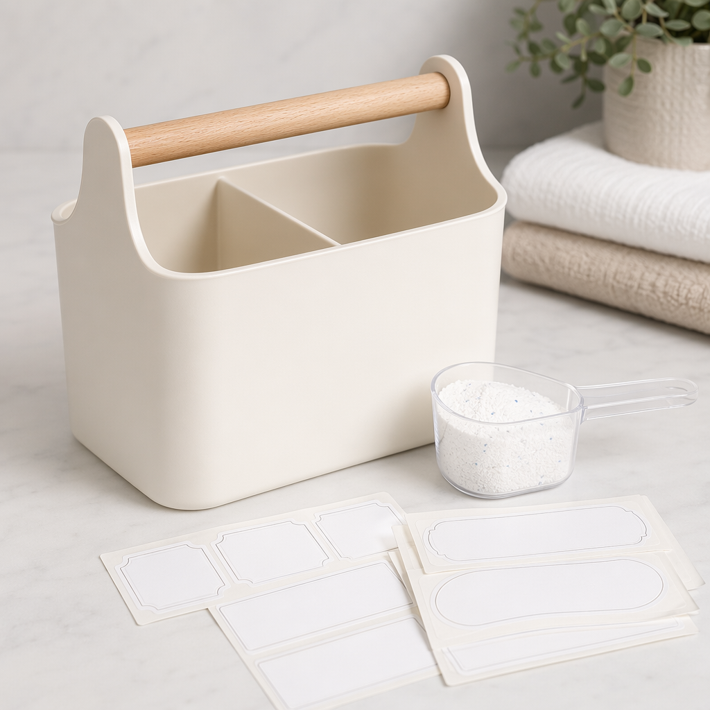 Detergent Caddy Pack caddy, bottles and cloth